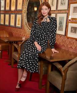 Joe Browns: Serena Spot Dress | Black | Joe Browns