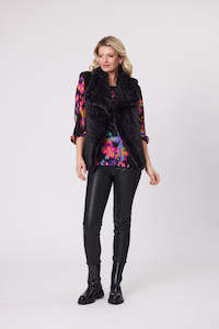 Vests: Eira Fur Vest | Black | Lemontree
