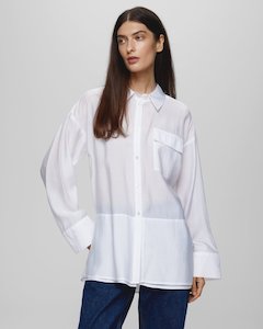 Moss Copenhagen: Barrington Shirt | White | MSCH Copenhagen