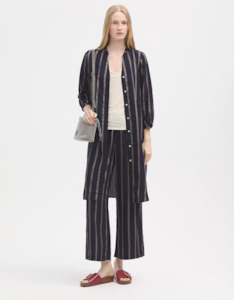 Nice Things: Tiny Stripes Trouser | Navy | Nice Things