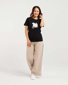 Blouses Shirts: Lara Tee | Black | Zafina