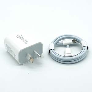 Electronics Photography: 20W PD Fast Charger Dual USB Quick Charger with 1 Meter USB Type C to Lightning Cable iPhone 13/13 Mini/13 Pro Max/Xs Max XR X 12 11 8 Plus iPad Pro