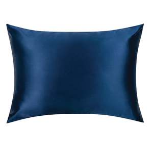 Navy Blue Silk Pillowcase - King - Zip Closure