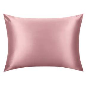 Silk Pillowcases: Pink Silk Pillowcase - King - Zip Closure