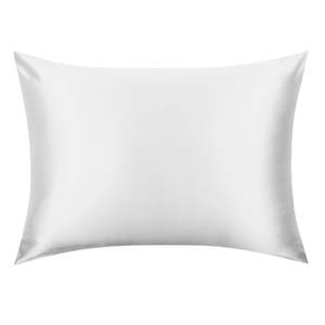 Silk Pillowcases: Ivory White Silk Pillowcase-  NZ Standard Size - Zip Closure