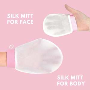 Hair Accessories: 100% Silk Exfoliating Body Glove + Face Mitt. TikTok Famous Silk Exfoliating Mitt NZ
