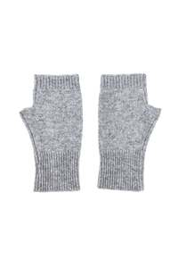 Cashmere Gloves: Cashmere Fingerless Gloves Mittens - Grey