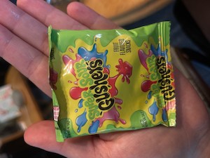 American Test Collection: Betty Crocker Fruit Gushers Super Sour Mixed Flavors .8oz/22.6g
