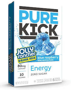Pure Kick Energy Jolly Rancher Blue Raspberry Singles to Go 6pk STG 0.79oz/22.3g