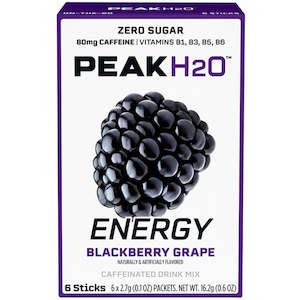 Peak H2O Energy Blackberry Grape STG 6pk 16.2g
