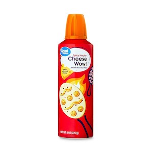 Great Value Cheese Wow! Spray Cheese Spicy Nacho 8oz/227g