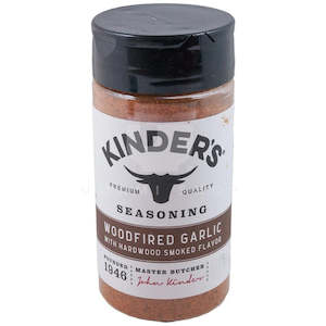 Seasonings 1: Kinders Woodfired Garlic Rub with Smoked Flavor 9.5oz/269g
