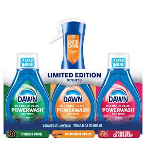Home Hardware: Dawn Ultra Platinum Power Wash Dish Spray & 2 Refill Value Packs Seaonal Variety 16floz
