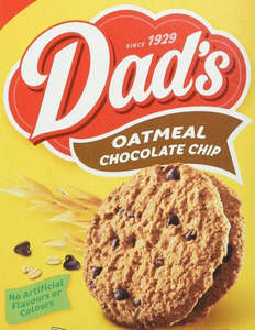 Christie Dads Oatmeal Chocolate Chip Cookies 2pk 38g