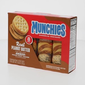Nibbles Snacks: Munchies Sandwich Crackers Peanut Butter on Golden Toast Cracker 8pk