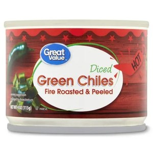 Dietary Specific Range Test Collection: Great Value Fire Roasted Diced & Peeled Green Chiles Hot 4oz/113g