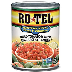 Meals: Rotel Diced Tomatoes & Cilantro and Lime 10oz/283g