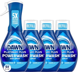 Home Hardware: Dawn Platinum Powerwash Dish Spray, Fresh Scent Bundle, 1 Spray + 3 Refills 16oz Each (Pack of 4)