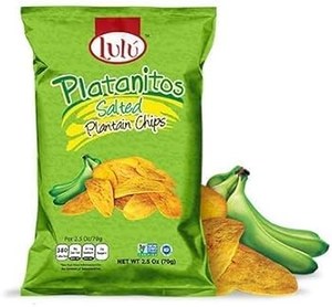 Lulu Platanitos Plantain Chips Lightly Salted 2.5oz/70g