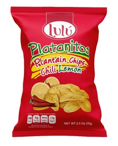 Lulu Platanitos Plantain Chips Chili Lemon 2.5oz/70g