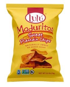 Lulu Maduritos Plantain Chips Naturally Sweet 2.5oz/70g