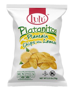 Lulu Platanitos Plantain Chips with Lemon 2.5oz/70g