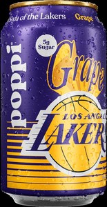 Beverages: Poppi Prebiotic Soda Lakers Grape 12floz/355ml