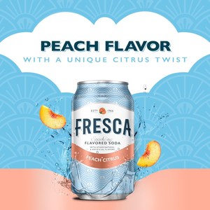 Beverages: Fresca Sparkling Soda Water Peach Citrus 12floz/355ml