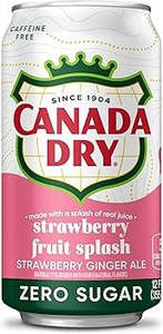 Canada Dry Fruit Splash Zero Strawberry Ginger Ale 12floz/355ml