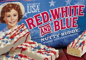 Little Debbie Red White & Blue Nutty Buddy Wafers each