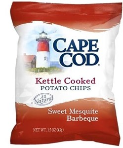 Nibbles Snacks: Cape Cod Sweet Mesquite BBQ Kettle Cooked Potato Chips 1.5oz/42g