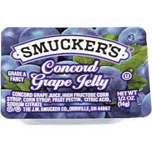 Breakfast: Smuckers Concord Grape Jelly Cups 10 pack