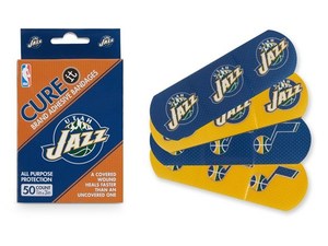 CureIt NBA Bandaids Adhesive Bandages Utah Jazz 50pk