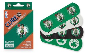 CureIt NBA Bandaids Adhesive Bandages Boston Celtics 50pk
