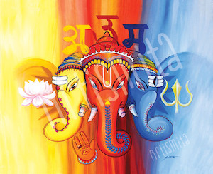 Omkar - The Sacred Syllable - Canvas Print Artismita