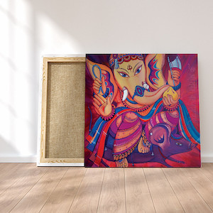 Mushkavahana - Ganesha & his Mouse - Original Painting Artismita