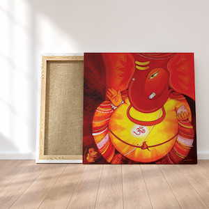 Lambodar - Large Belly Ganesha - Original Painting Artismita