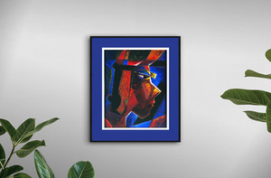 Products: Man By The Tribal Fire - Original Painting Artismita