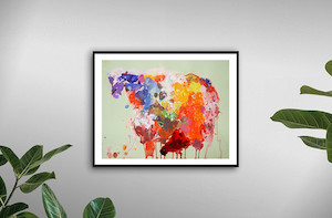 Products: Coopworth The Colourful Sheep - Original Acrycycle Painting Artismita