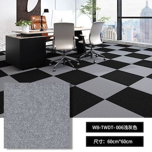 Wall Paper: Carpet Squares Carpet tiles 60x60cm  Gray n Black