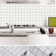 White Square Pattern Kitchen Wallpaper self adheresive 0.60*5m