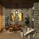 Stacked Dark  Stone Pattern Wallpaper self adheresive 0.45*10 m