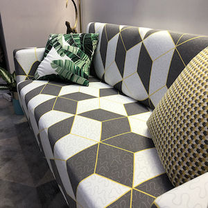 Sofa Cover: 2 Seat  Sofa Cover Cotton Elastic Sofa Slipcovers Corner Cover