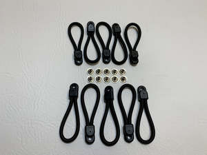 90mm Bunji Ute Tonneau Loops - 10 Pack - Bungee loops for Ute/Marine applications