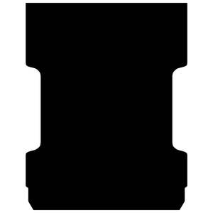 Rubber Ute Mats: Rubber Ute Mat to suit Chevrolet Silverado 1500/2500/3500 6'7" Bed (2014 to 2019) - Suits Spray On Liner Or No Liner