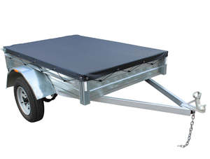Trailer Tonneau Covers: 8 x 5 Universal (Box Trailer) Bunji Rope Tonneau Cover