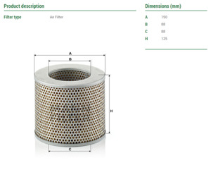 Filters & Vanes: C1574 Mann Filter