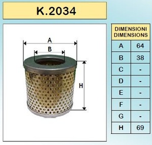 Filters & Vanes: K.2034=c75=730542=532-005