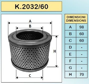 Products: FILTA 60 Micron S/S Mann C1112