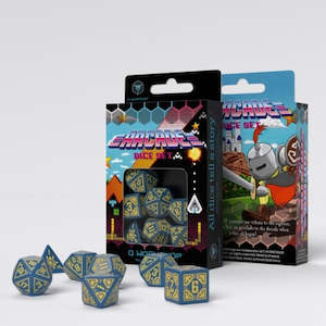 Dice: Q Workshop - Arcade Blue and Yellow Dice Set